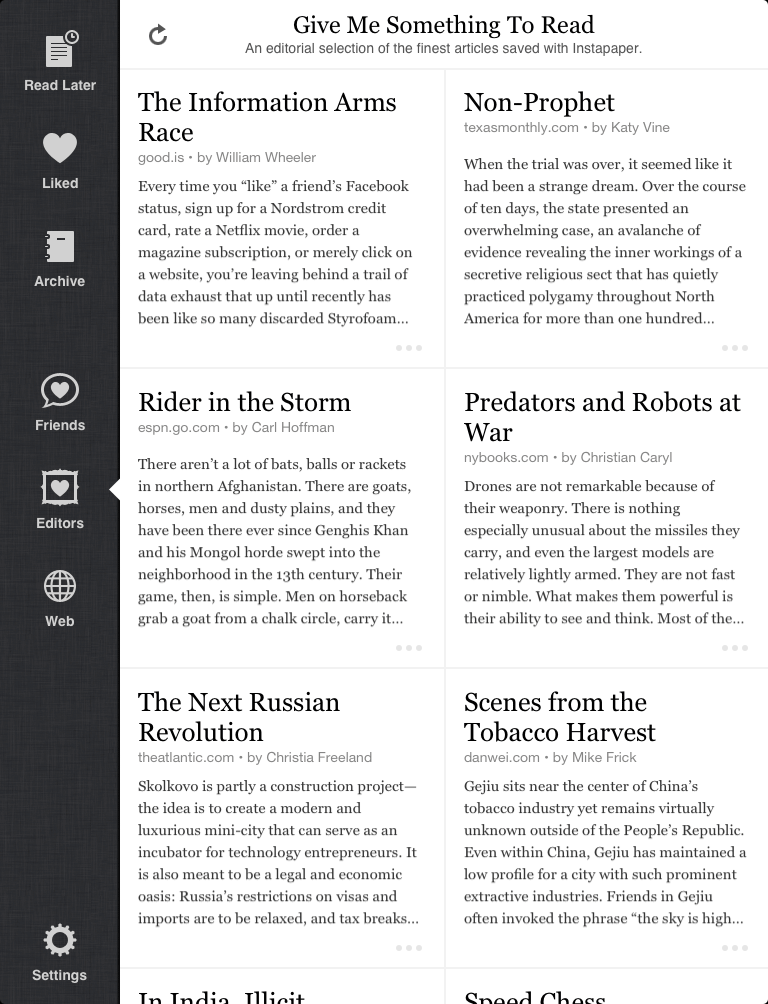 instapaper ipad